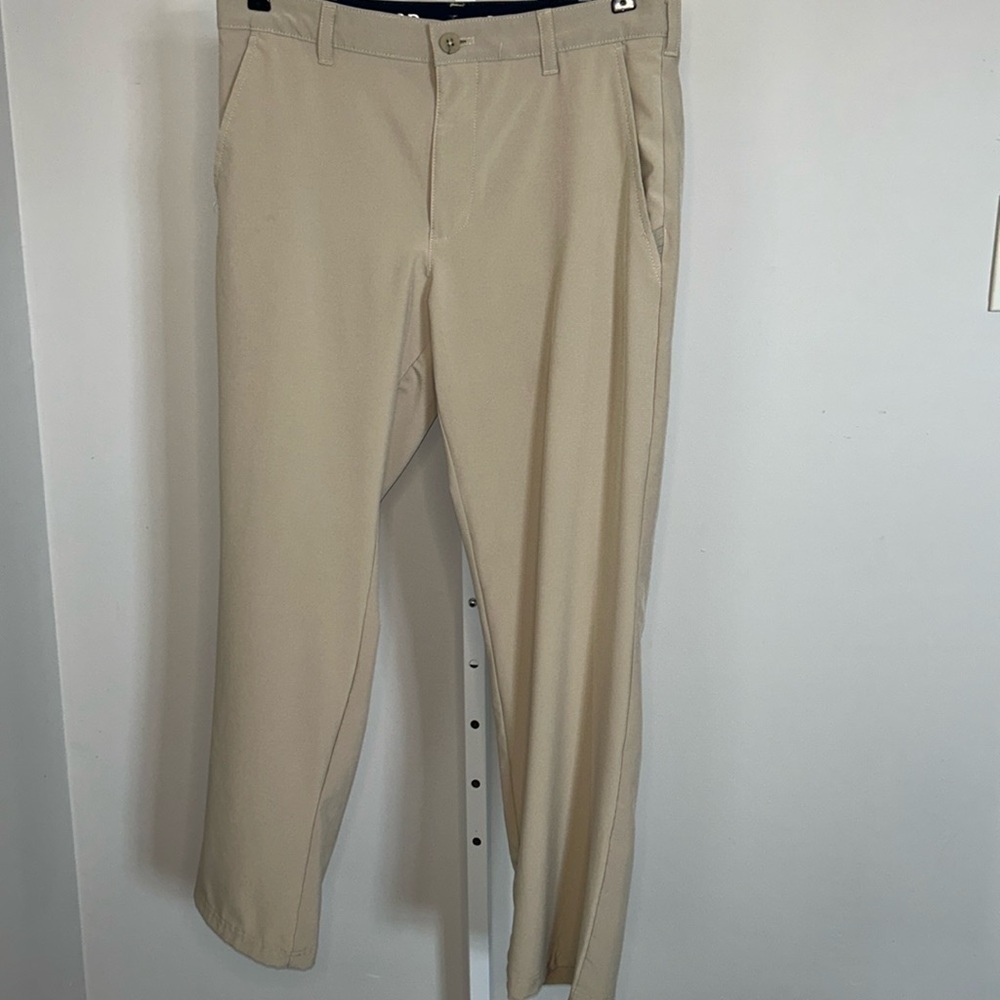 IZOD Golf Khaki Straight Front Pants Size 36X32 - Picture 2 of 9